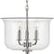 Progress Lighting Winslett Collection Brushed Nickel Three-Light Semi-Flush Convertible P350153-009 - alternate 3